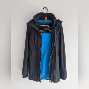 Superdry Winter Coat Hooded Black